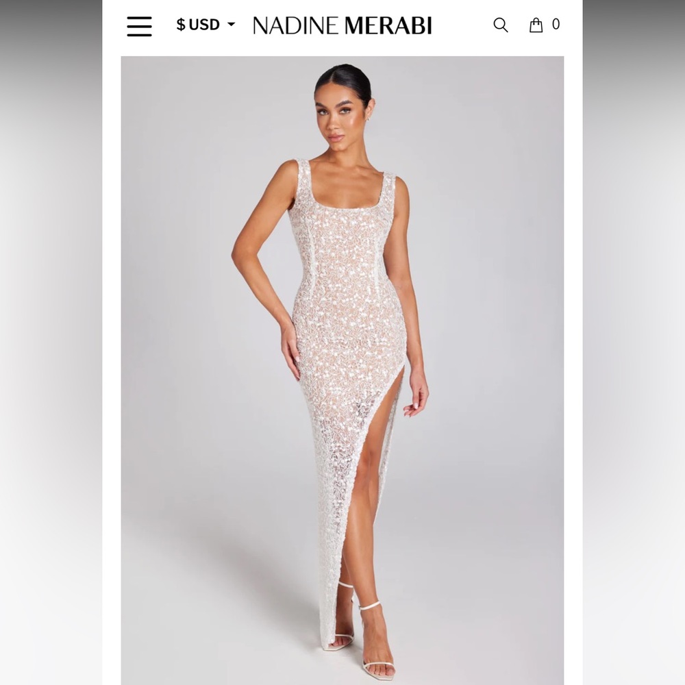 BRAND NEW Nadine Merabi - Louisa White Dress